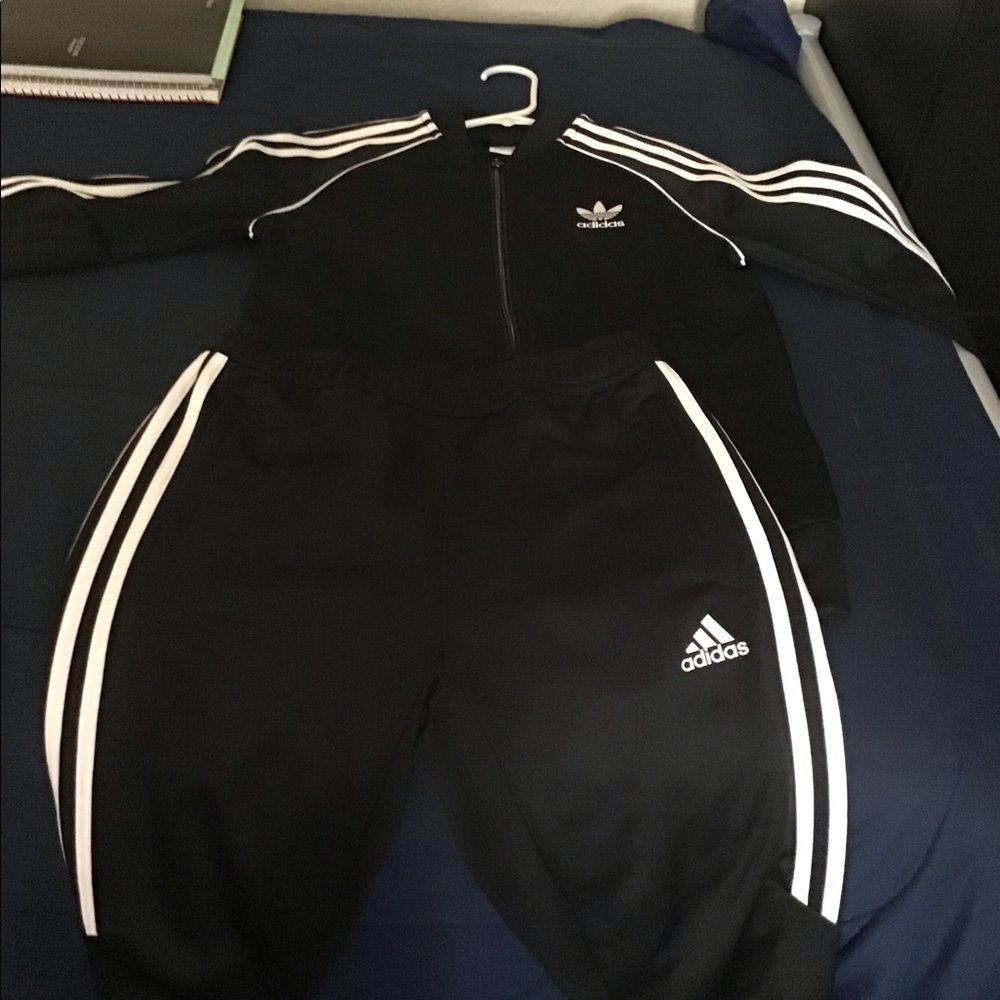 Adidas whole track outfit with matching shirt